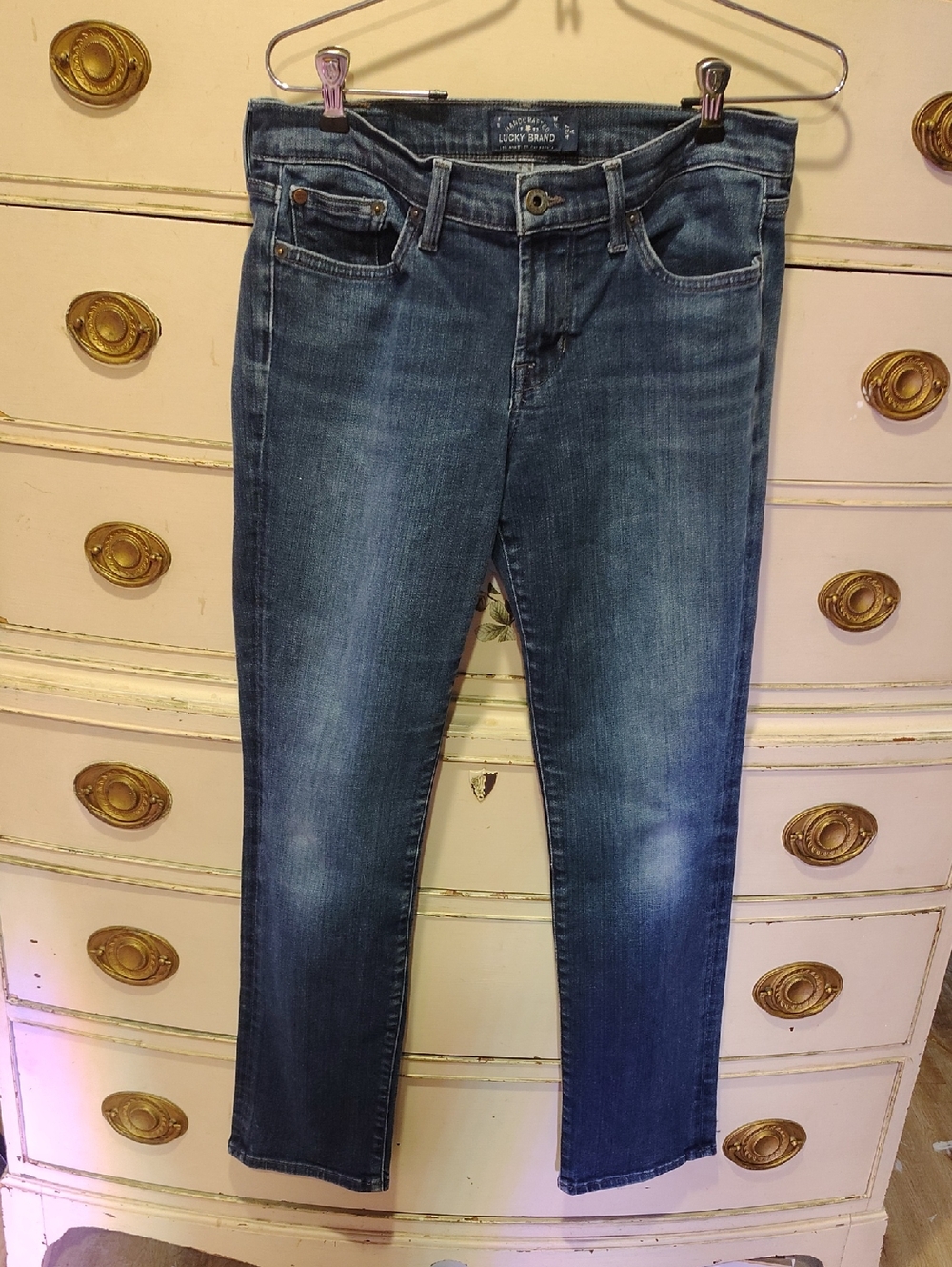 Lucky Brand Women's Straight Leg Jeans in Medium Blue Wash